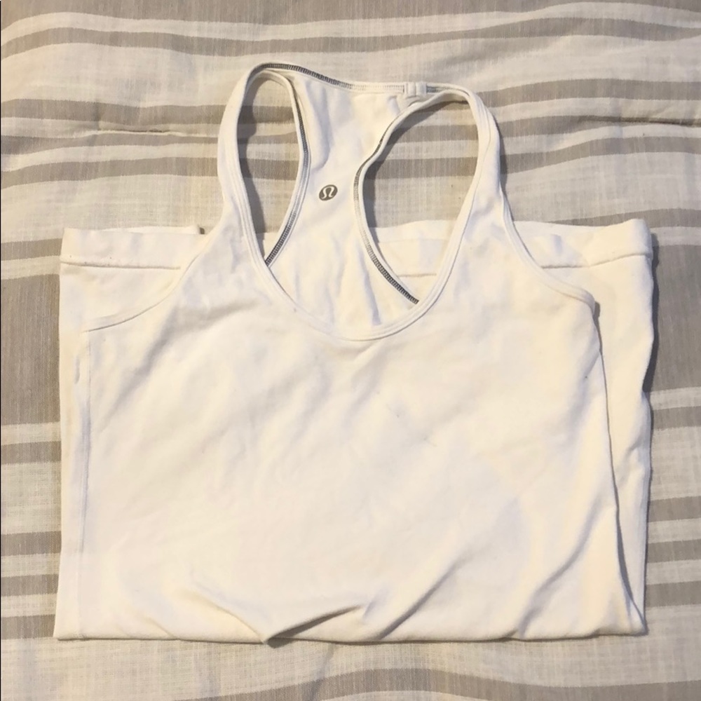 Lululemon white cool racerback size 4